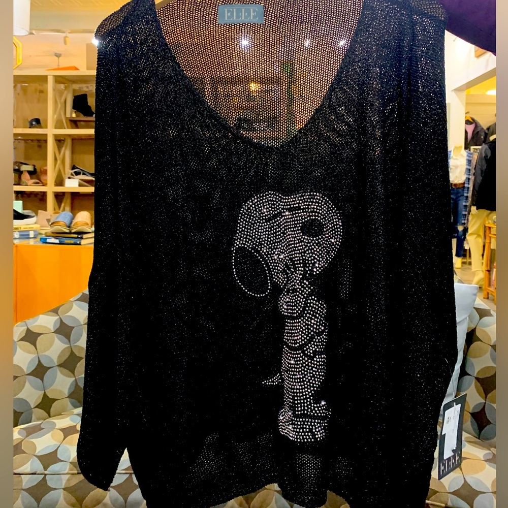 ELLE Snoopy sweater, designer piece.